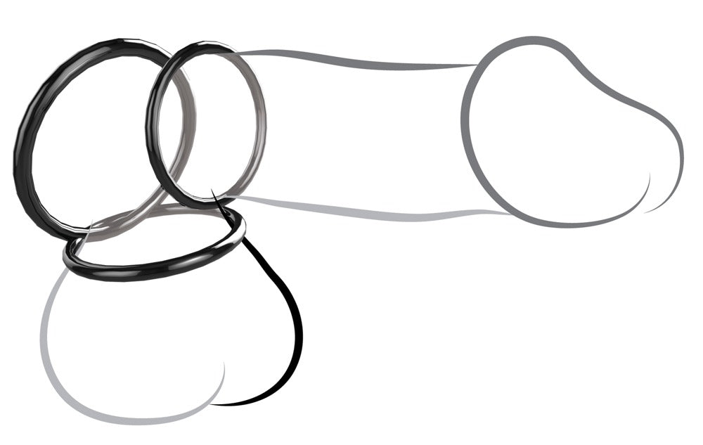 Conjunto de 3 Anéis Penianos em Silicone | Fantasy C-Ringz