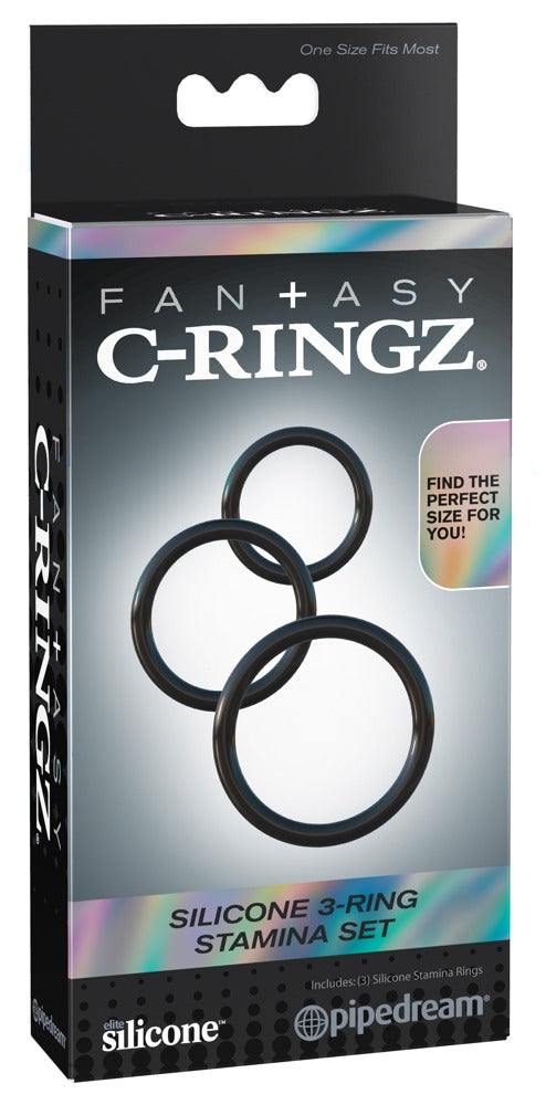 Conjunto de 3 Anéis Penianos em Silicone | Fantasy C-Ringz