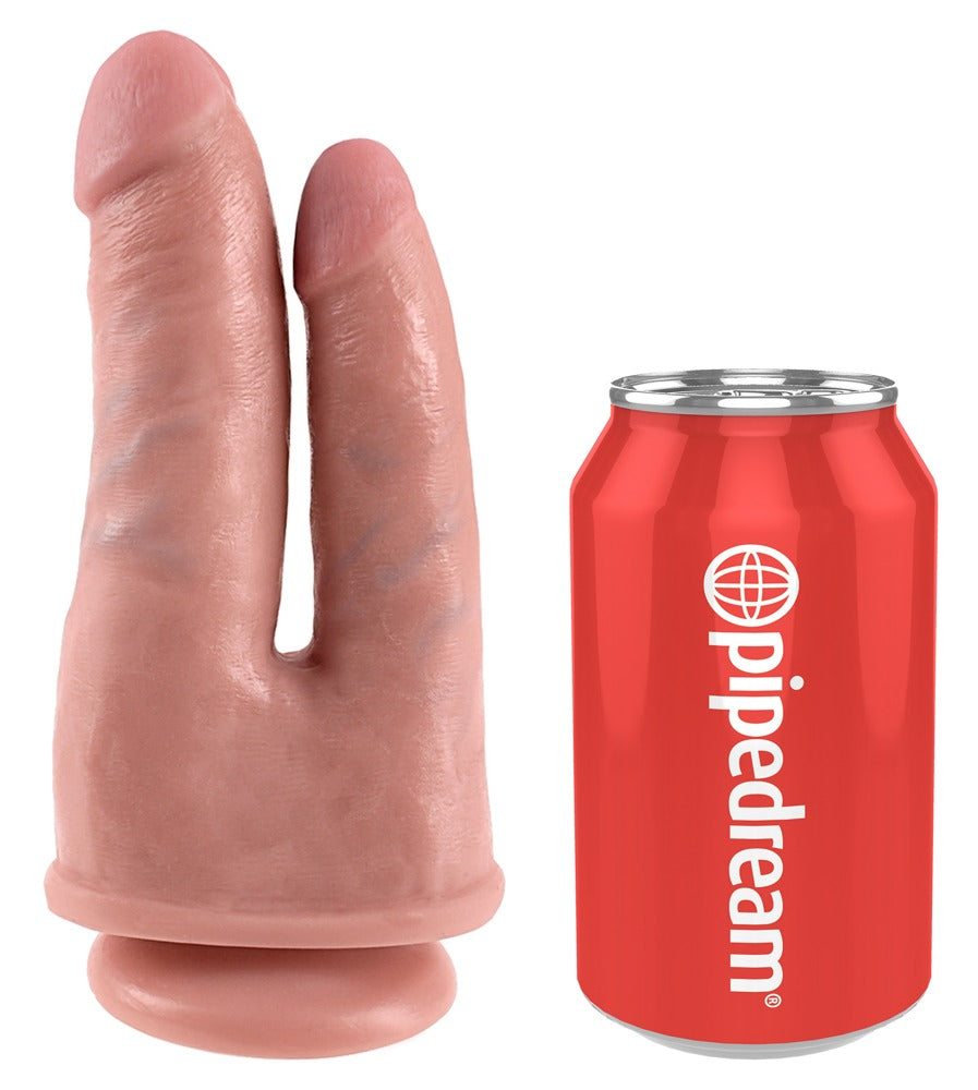 Dildo Duplo Realístico 21 cm com Ventosa | King Cock