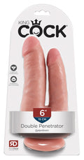 Dildo Duplo Realístico 21 cm com Ventosa | King Cock